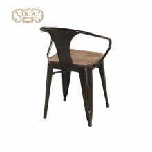 armest dining chairs with wooden seat / Marais metal dining armchair / Powder Coated Marai Cafe chair